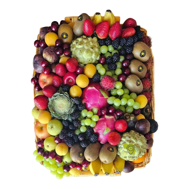 سلة فواكة متوسطة مستطيلة